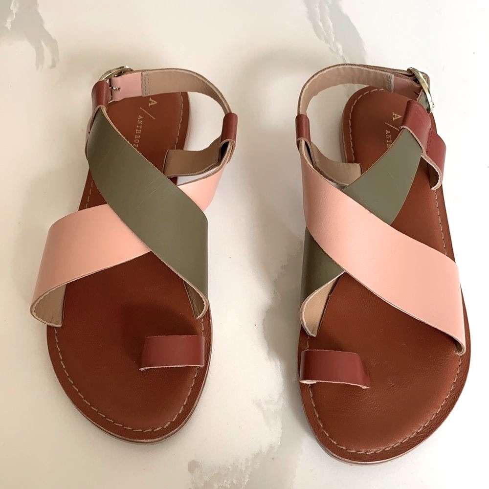 Anthropologie Perdita Toe Loop Sandals Womens Sz 7